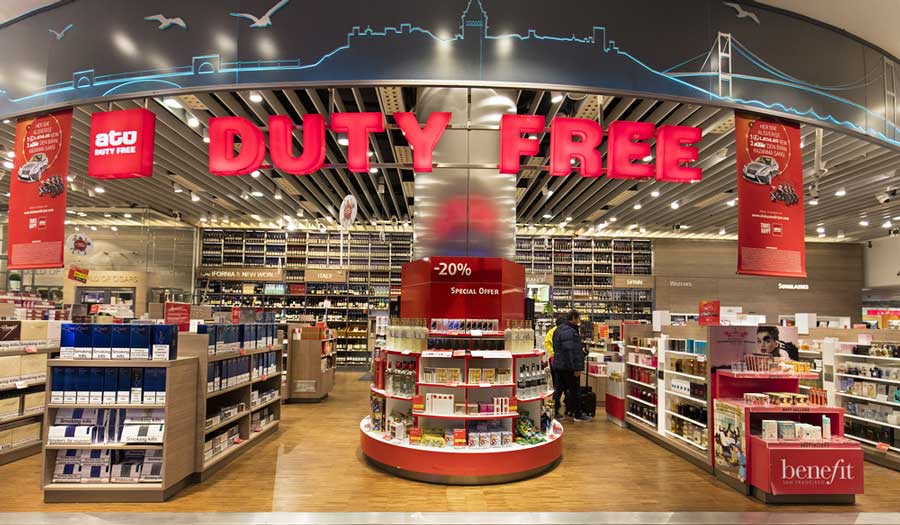 A Duty Free store from the entrance